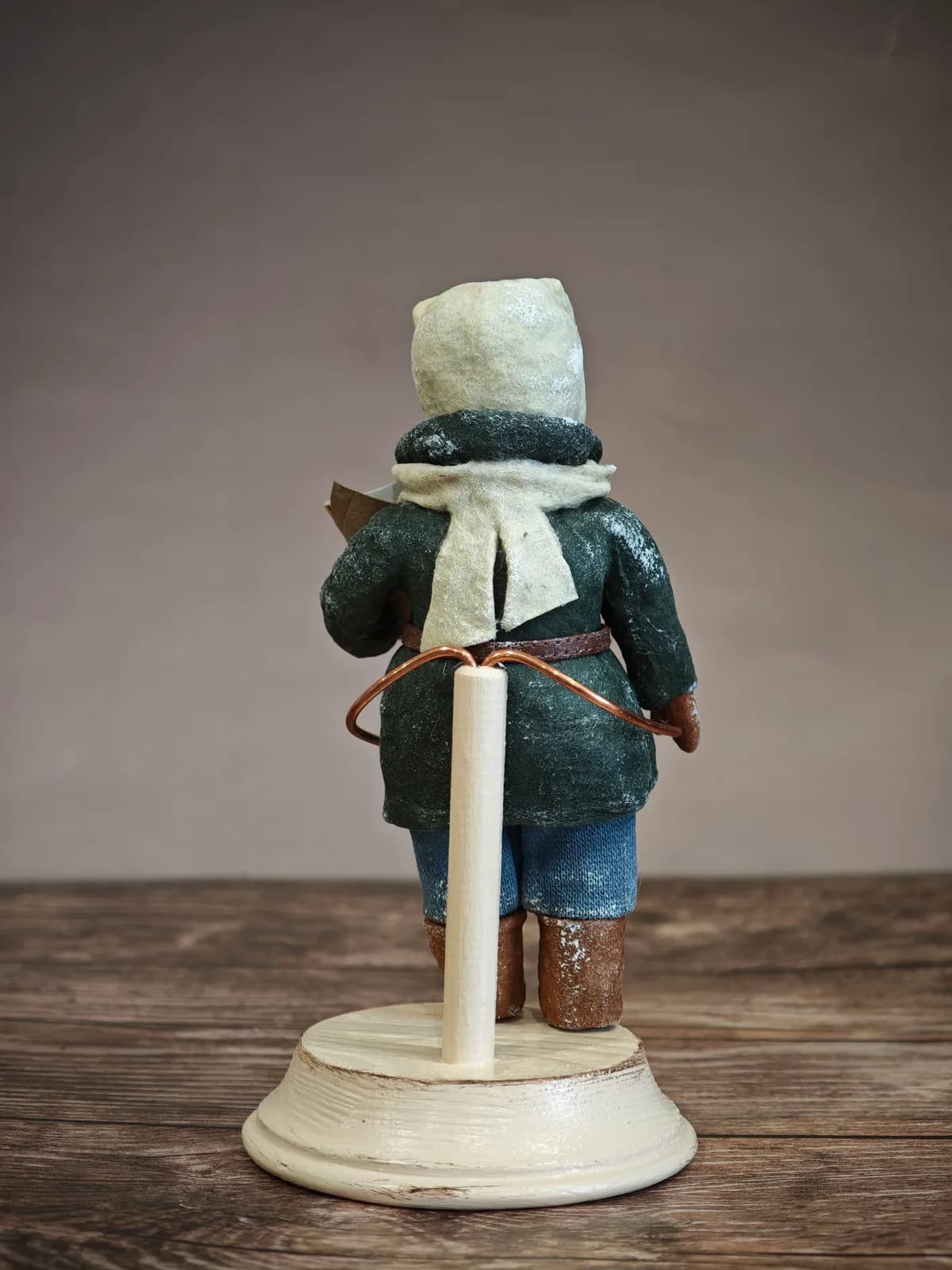 Ватная ёлочная игрушка «Ватная ёлочная игрушка Мальчик с кульком, ретро СССР, ручная работа, коллекционная, подарочная коробка»